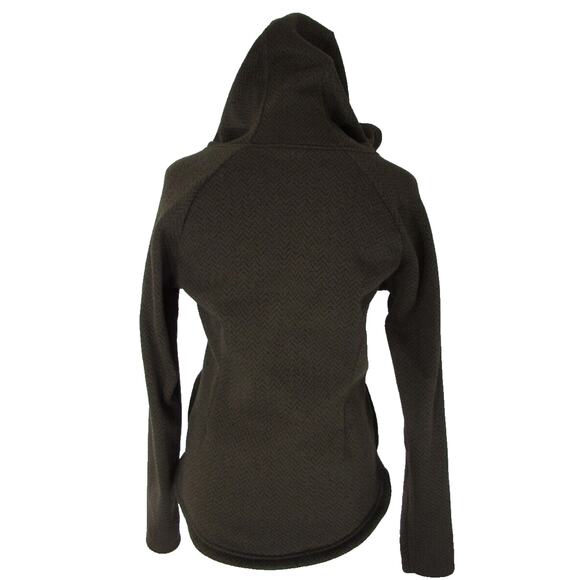 Columbia Women's Green‎ Snap Hooded Sweatshirt sz M - Picture 4 of 9